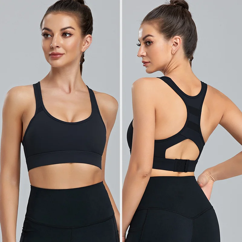 

Sexy Fitness Women Sports Bra Crop Top Tights Yoga Vest Gym Clothing Push Up Shockproof Lightweight Breathable Gym Workout Wear