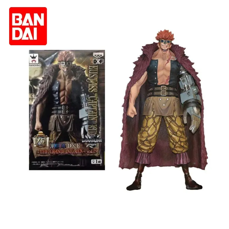 

Фигурки героев мультфильма Bandai Banpresto, оригинальные точечные фигурки DXF THE GRANDLINE MEN Eustass, детские фигурки, аниме Модели, настольные украшения, и...