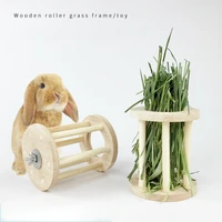 rabbit wooden grass rack guinea pig chinchilla guinea pig pet supplies grass bucket hanging grass rack food basin
