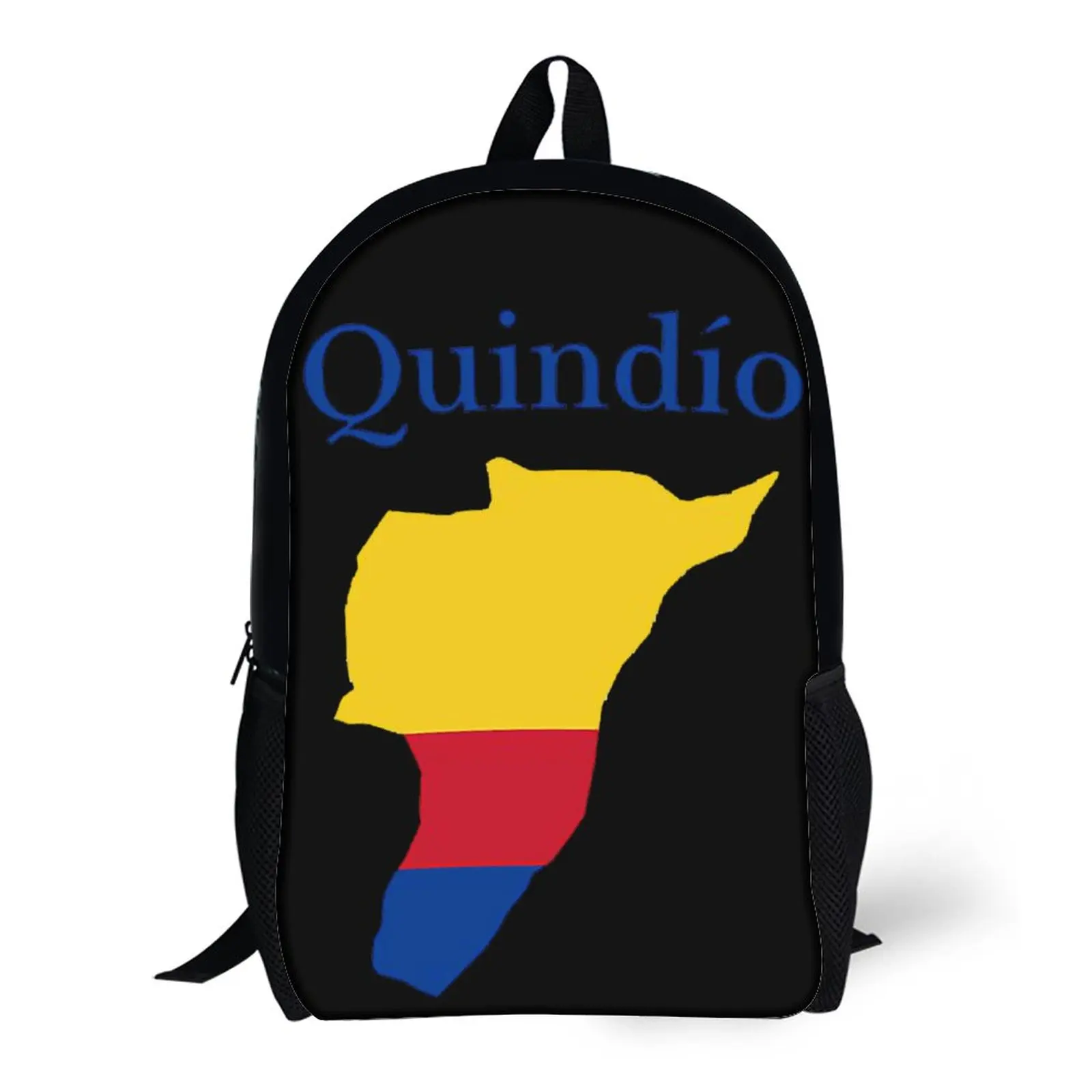 

Quindio Department Map Colombian Department 17 Inch Shoulder Backpack Vintage Sports Activities Graphic Firm Snug Infantry Pack