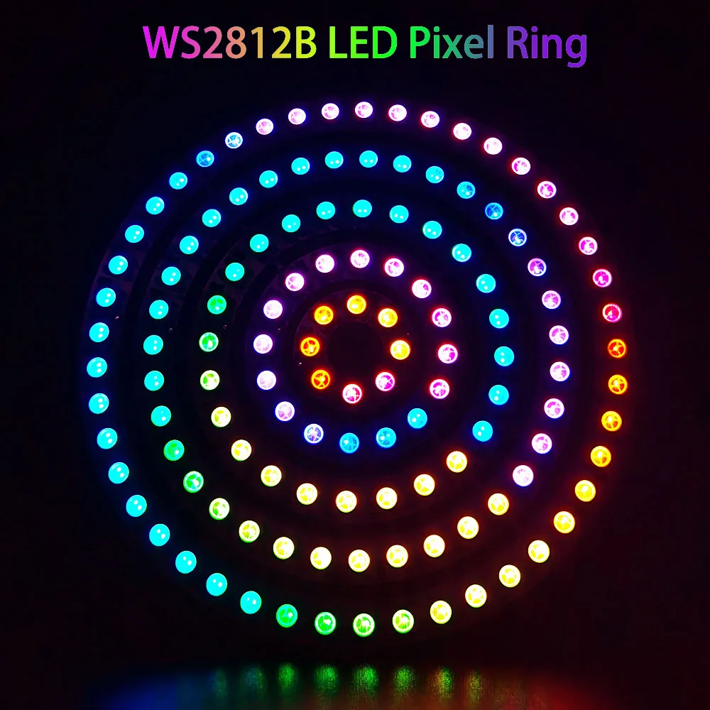

WS2812B Addressable Led Pixel Ring 8/16/24/35/45Leds 5050 RGB WS2812 Led Diode Ring Color IC Built-in LED DC5V