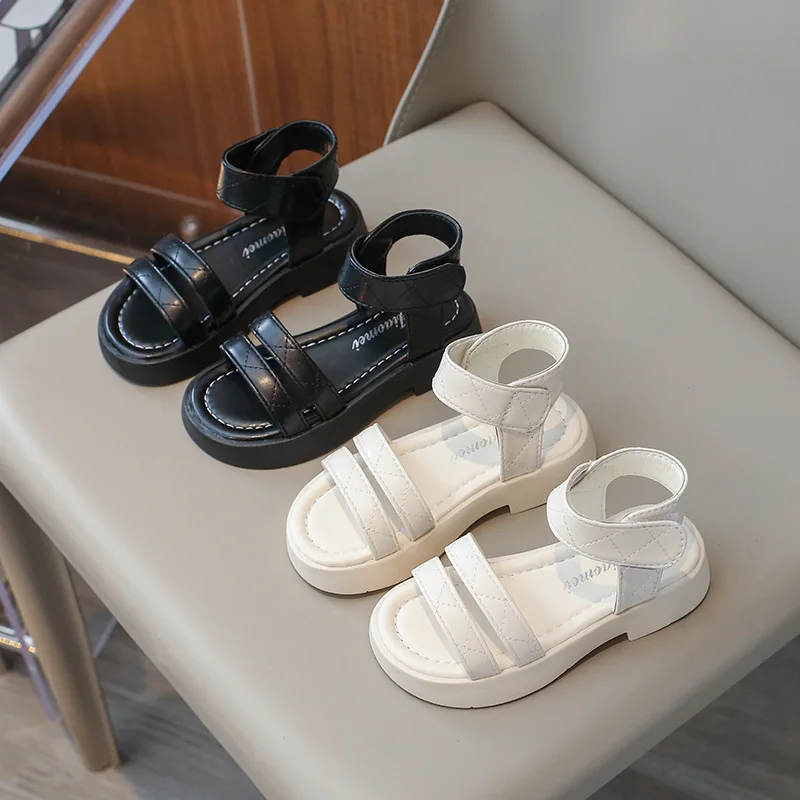 Сандалии для девочек с мягкой подошвой летняя новая детская обувь в римском