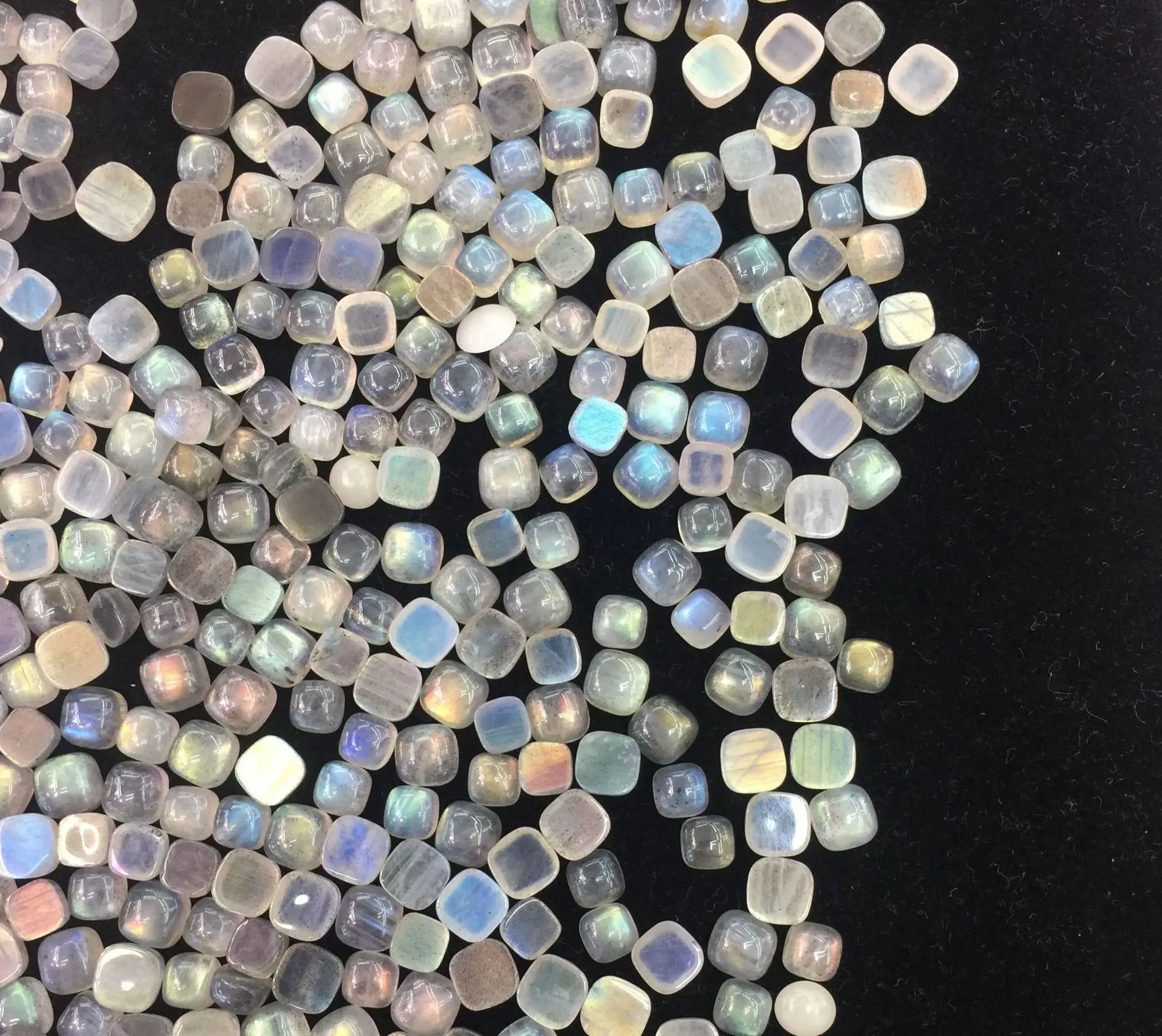 Оптовая продажа 10 шт./упаковка кольцо с радужными искусственными камнями