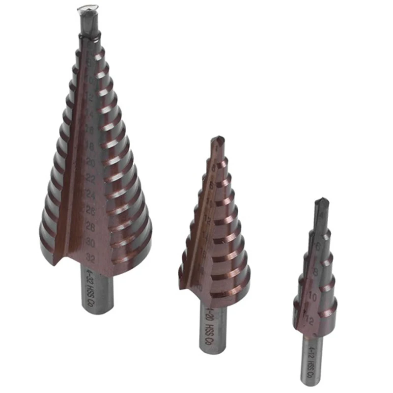 

M35-HSSCO 4-12/4-20/4-32Mm Three Square Shank Straight Slot Cobalt-Plated Drill Bit