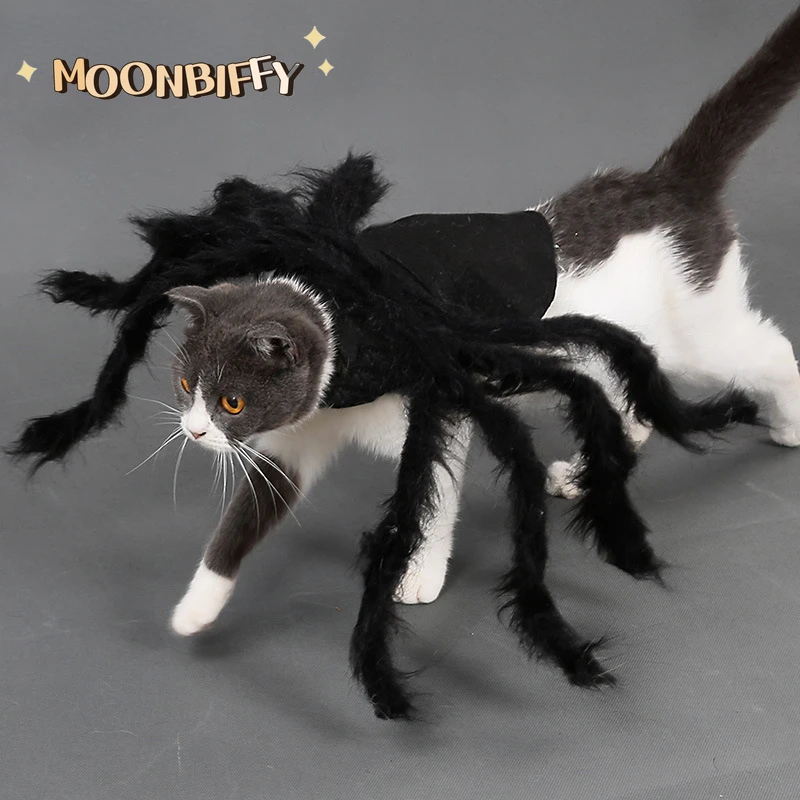 Pet Halloween Costumes Scary Spider Cosplay for Small Kitten Puppy Clothes Cat Dog Clothing Party Funny Dressing Up Halloween