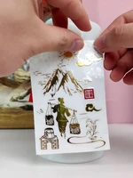 logo print foil golden label soft gold transfer stickers bottle using decal waterproof paste