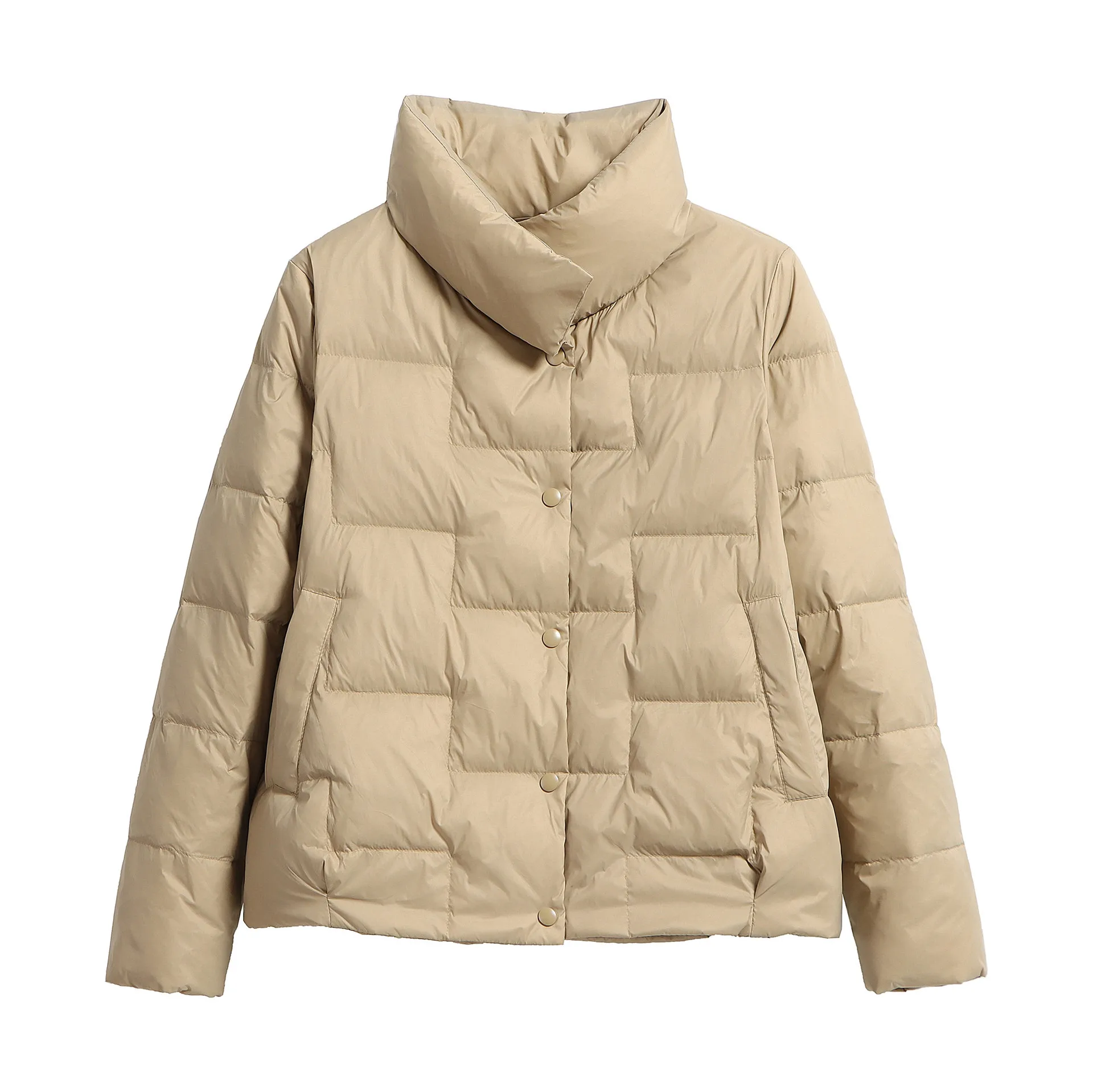 

2023 New Winter Stand Collar Cotton-padded Coat Women 9903