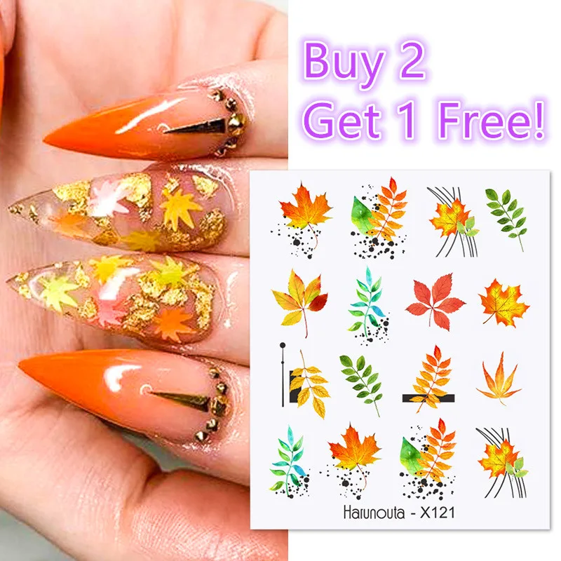 

Nail Art Stickers Nails Charms Accesorios Designer Supplies Manicure Pegatinas Decorations Water Lines Flower Leaves Butterfly