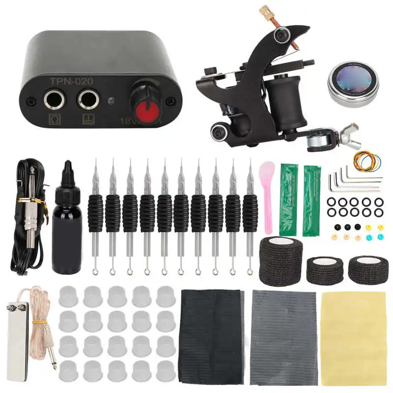 

Tattoo Machine Kit 90‑265V Repairing Cream Complete Tattoo Kit Pedal Power Supply for Tattooist for Tattoo