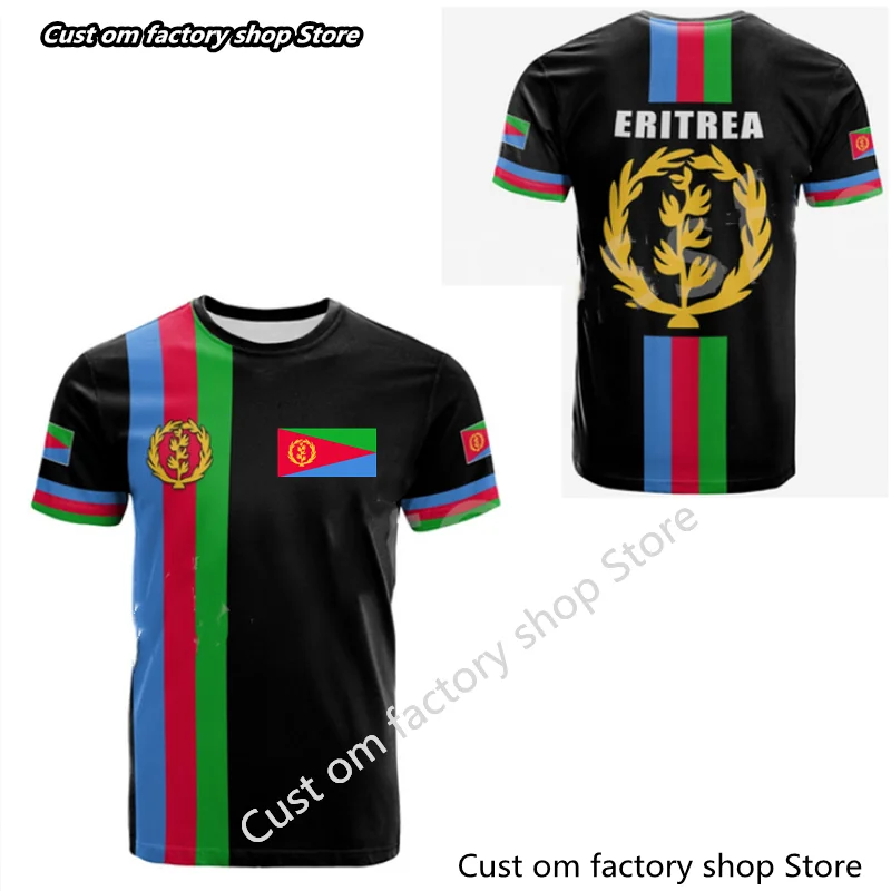 

Футболка с 3D-принтом африканской страны, Эритрея, Лев, цветная, для мужчин и женщин, летняя повседневная смешная футболка с короткими рукавами, уличная одежда A21