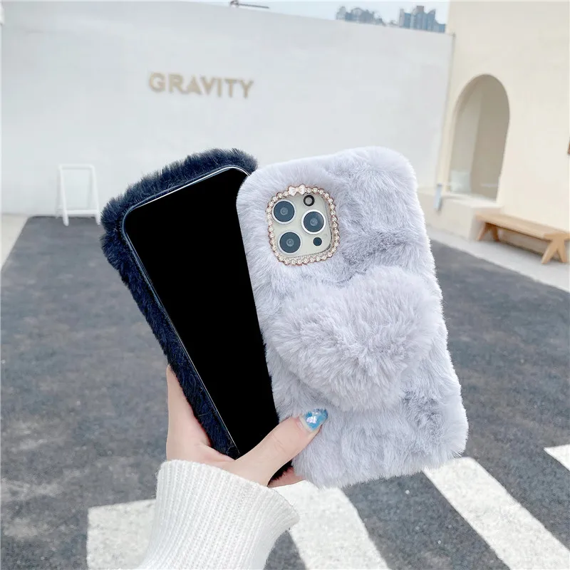 Fluffy Plush Furry Tpu Soft Fur Phone Case For Xiaomi Redmi Note 10 Pro Note9S 9 8 7 10S 9T 8T 9A 9C 8A 7A Mi 10T Poco X3 M3 F3