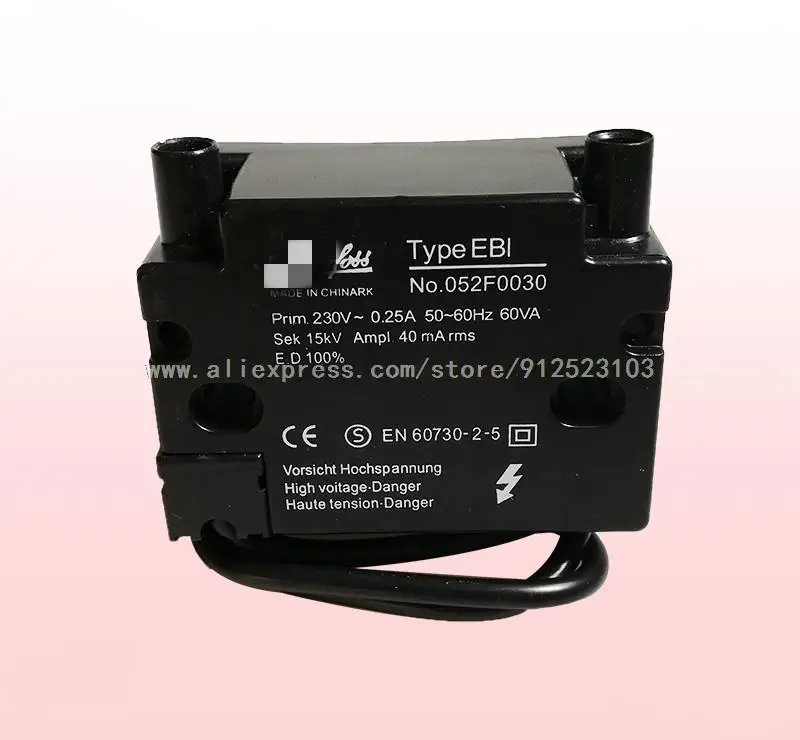 

Трансформатор зажигания EBI 052F0030 для горелки, Новинка