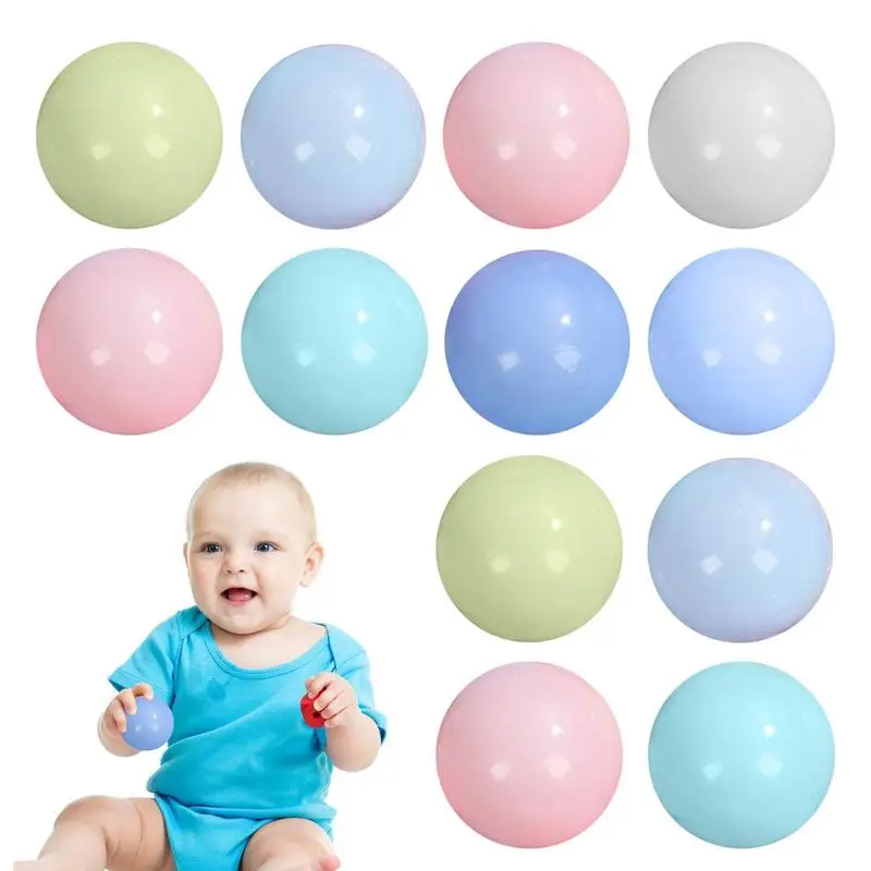 

Kids Ball Pit Balls 100Pcs 5 Bright Colors Play Balls For Ball Pit Resilience Kids Toys Biteable Anti Swallow Size For Bounce
