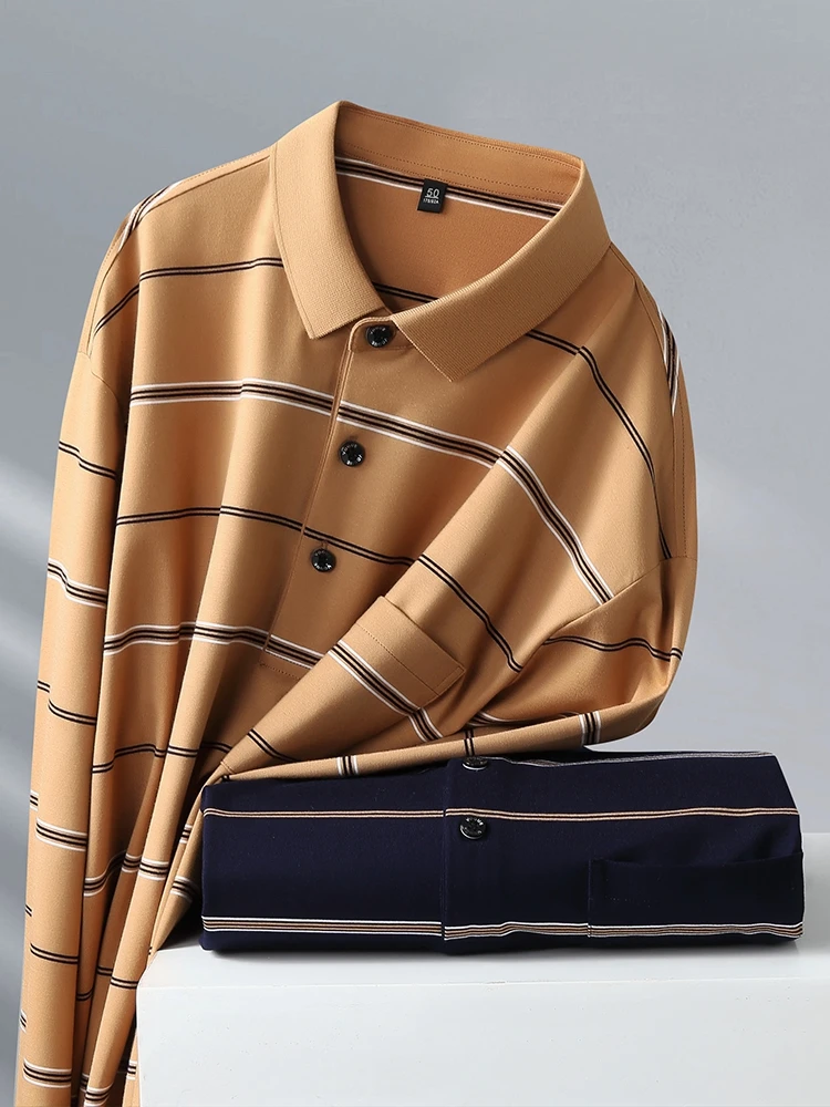 Рубашка с длинными рукавами и карманами мужская рубашка-поло высокого класса