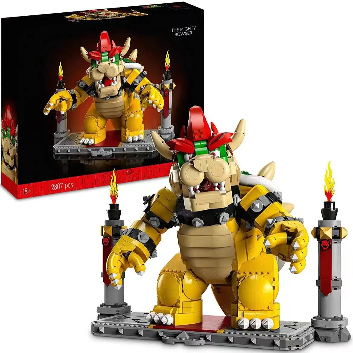 

В наличии 71411 2807 шт. 3D модель Mighty Bowsered, набор для строительства с боевой платформой, игрушка для взрослых и детей, рождественский подарок