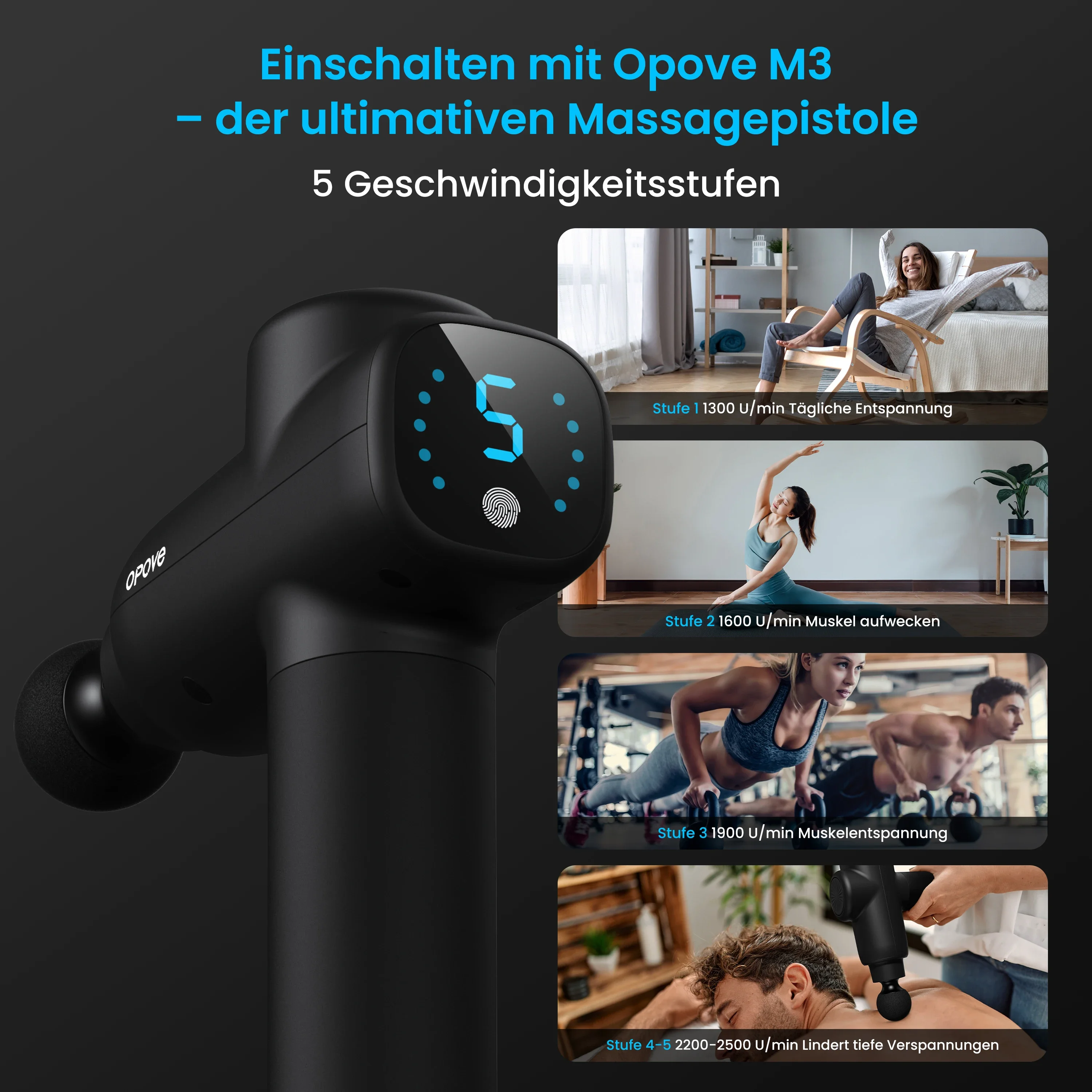 Для opove M3 массажный пистолет ударный массажер для облегчения боли в спине