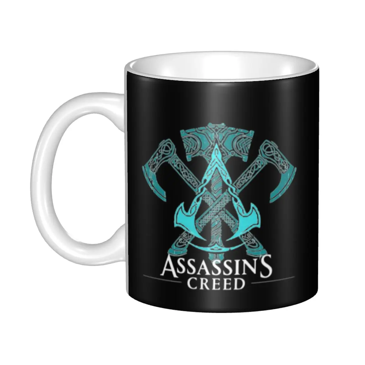 

Personalized Assassin Creeds Valhalla Mug DIY Adventure Game Ceramic Milk Tea Coffee Cup Outdoor Work Camping Cups And Mugs
