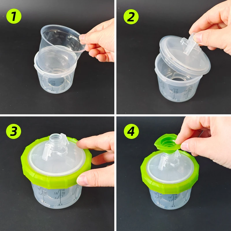 Зеленый горшок для мытья 200 мл 50 комплектов 1 коробка пластиковый распыления