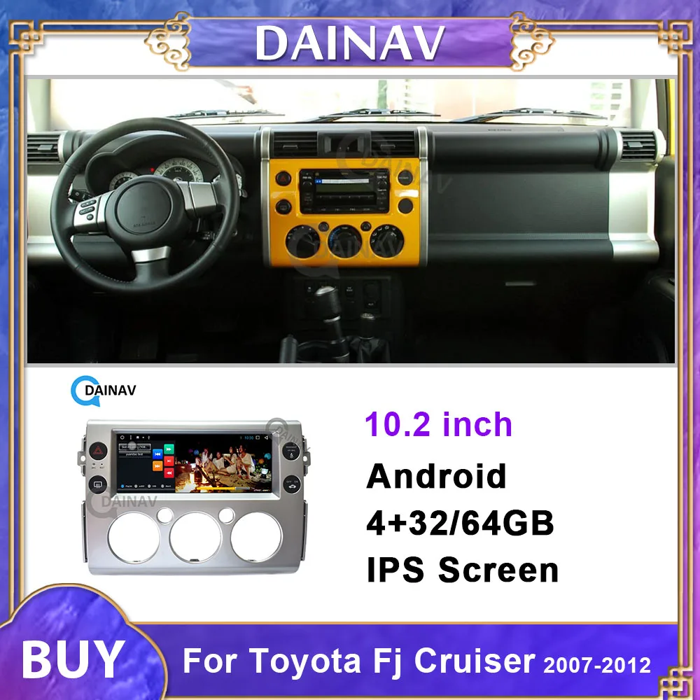 

Автомагнитола на Android для Toyota FJ Cruiser 2007, 2008, 2009, 2010, 2011, 2012, автомобильный мультимедийный DVD-плеер с GPS-навигацией