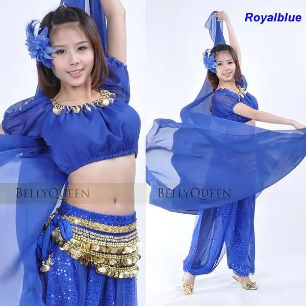 

652F Sexy Belly Dance Costume Lantern Top + Sequin Balloon Bloomers trouser & Pant