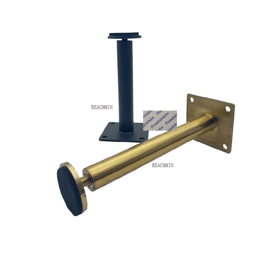 

4 шт./лот матовые черные ножки из титана и золота из нержавеющей стали с круглым тонким стержнем, ножки для мебели, шкафа, ножки для шкафа с вы...