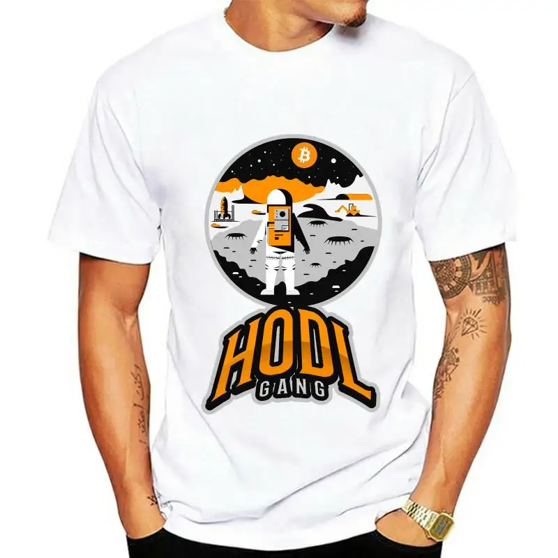 

HODL GANG Bitcoin Cryptocurrency Crypto Short-Sleeve T-Shirt Tops Tee Shirt Summer O Neck