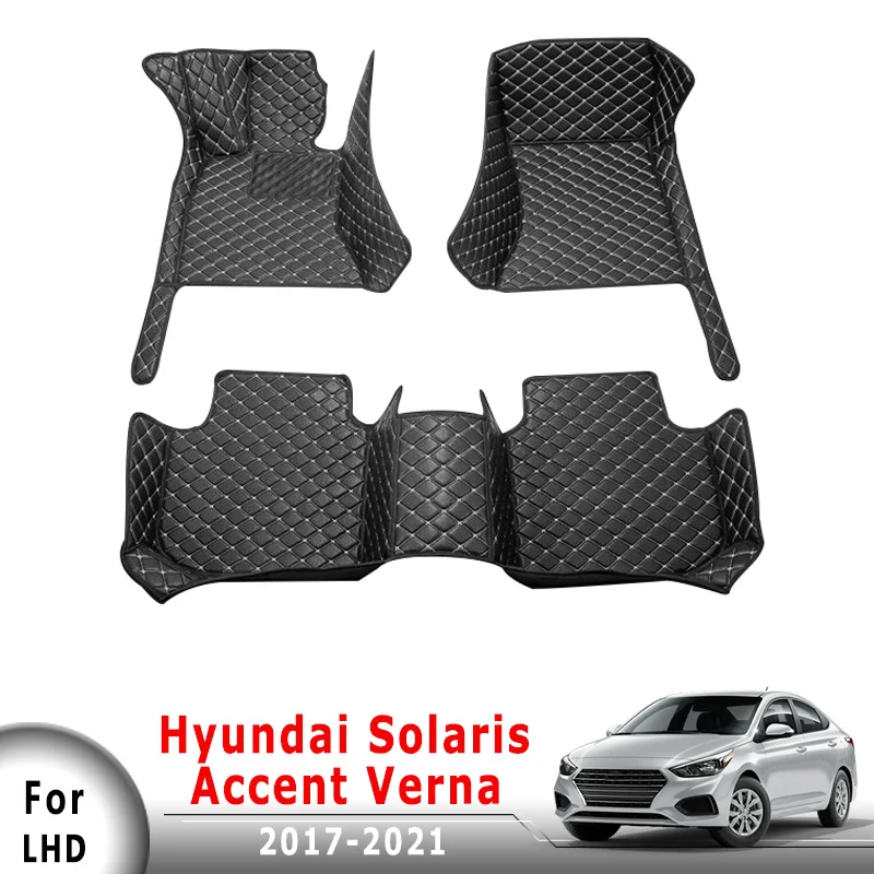 

Carpets Car Floor Mats For Hyundai Solaris Accent Verna 2017 2018 2019 2020 2021 Auto Interior Accessories Styling Waterproof
