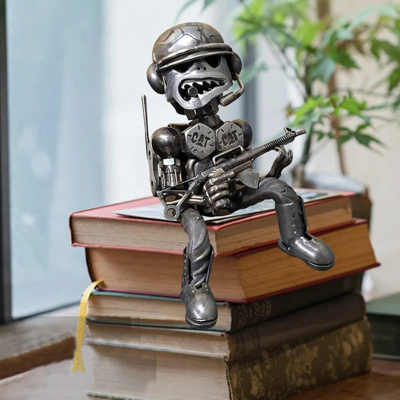 

7*10*16 см робот орнамент инопланетянин стрелок изделия из смолы пистолет робот спальня гостиная настольный рабочий стол орнамент украшение д...