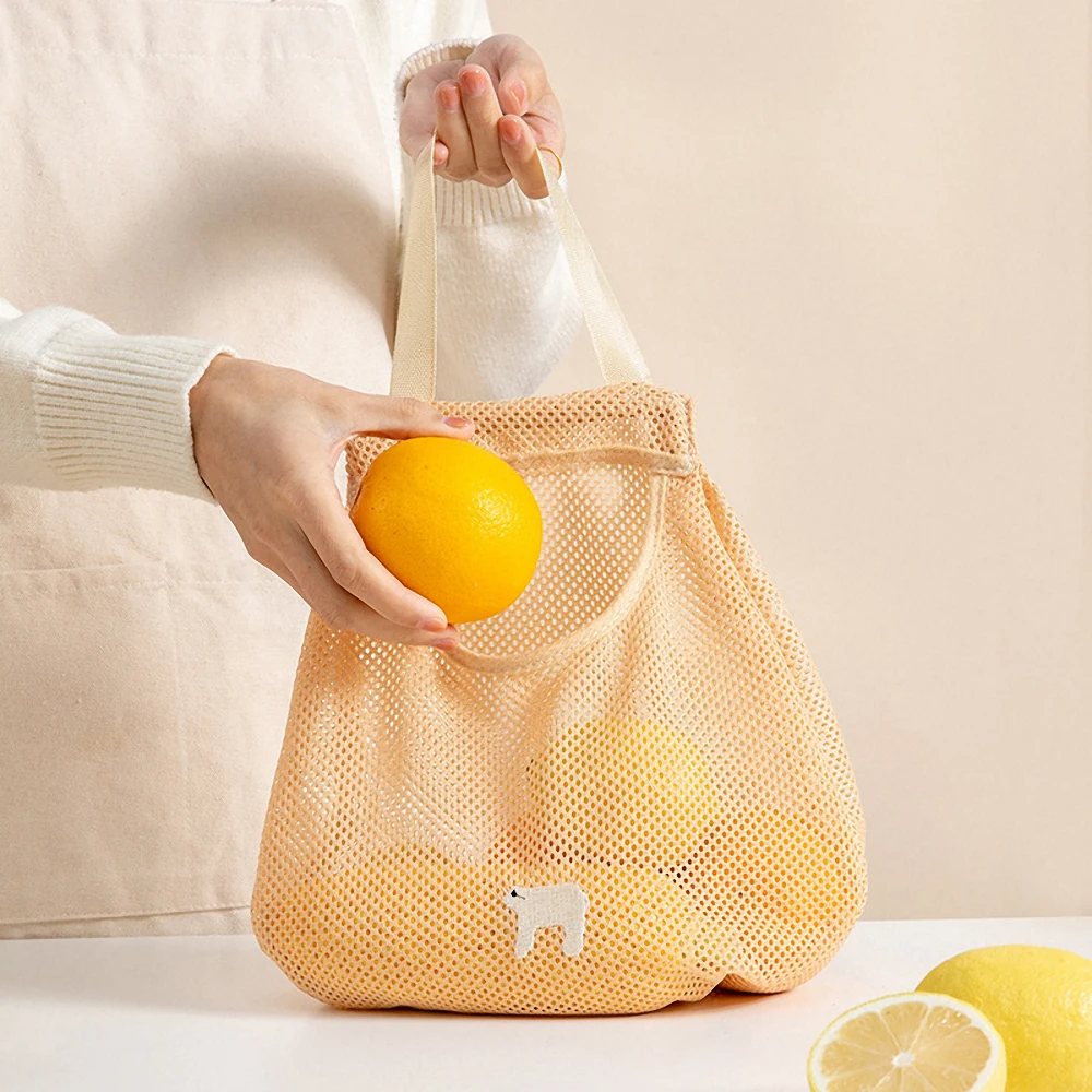 Подвесная сумка для хранения фруктов и овощей портативная сетчатая дышащая