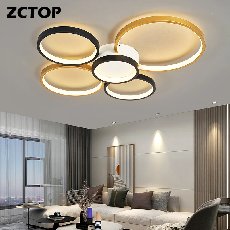 

New Modern LED Chandelier Lights Remote Control Dimmable For Living Dining Room Bedroom Villa Apartment Aisle Lamp Indoor Lights