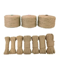 1mm 14mmdiy natural jute fabric rope roll hemp twisted rope lace rope diy basket craft cat pet scratches handmade decoration