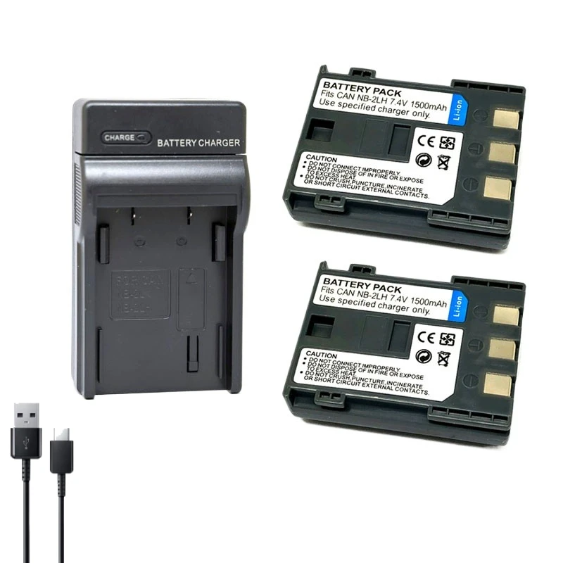 NB-2LH 7,4 В 1500 мАч NB-2L аккумулятор для камеры + зарядное устройство для Canon EOS 350D 400D для Rebel XT XTI G7 G9 S80 S70 S60 S50 S45 S40 S30 2L12 (art.: 3920cfd0ca7d2) - 3920cfd0ca7d2