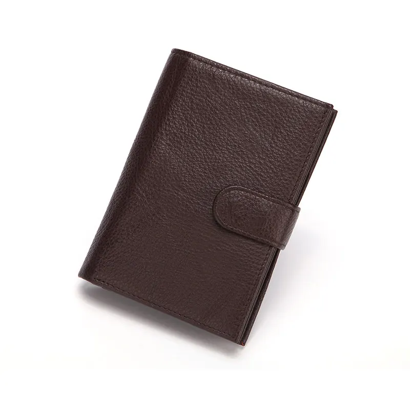 

Genuine Leather Wallet Men's Wallets Passport cover Male Large Capacity Passport Card Holders Coin Purse Wallets for Male