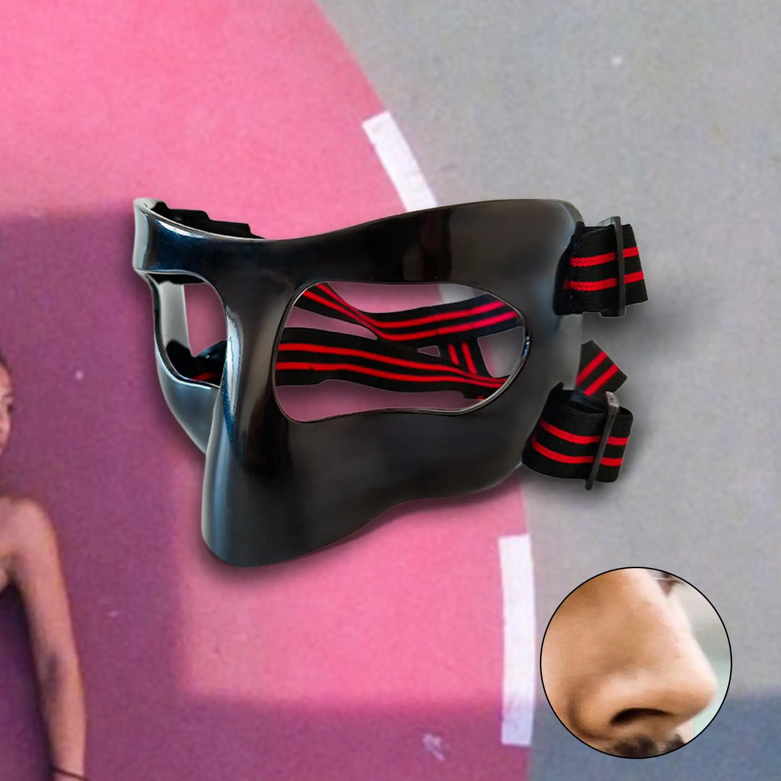 

Баскетбольная маска для защиты носа, эластичный ремешок, защита носа, ударопрочная Защита лица для разбитого носа