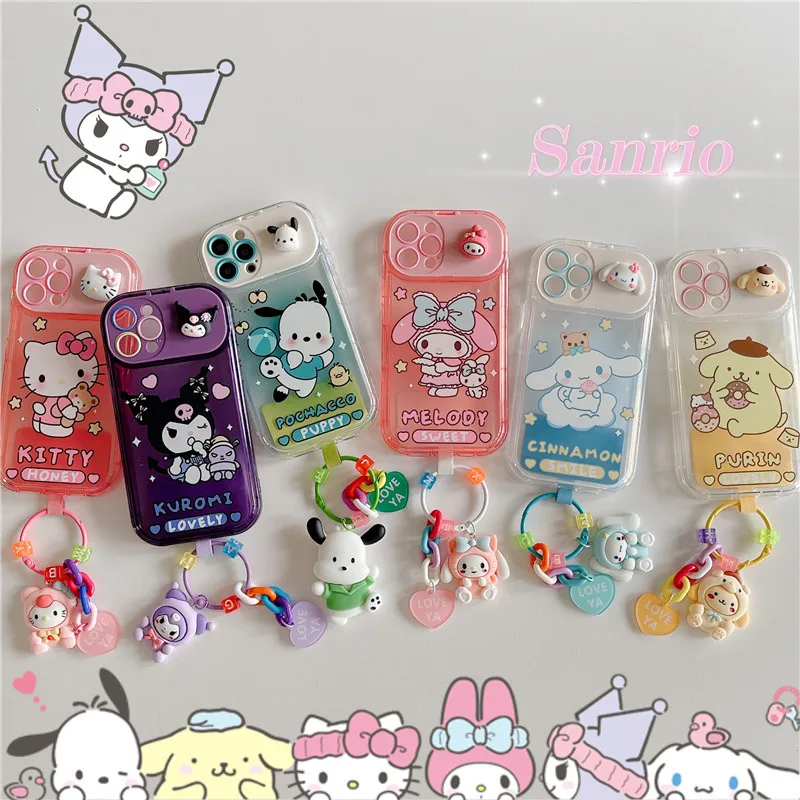 

Sanrio Kawaii Anime Hello Kitty Cinnamoroll Phone Case Cute Cartoon My Melody Suit iphone14 13 12Promax Plus Shell Toys for Girl