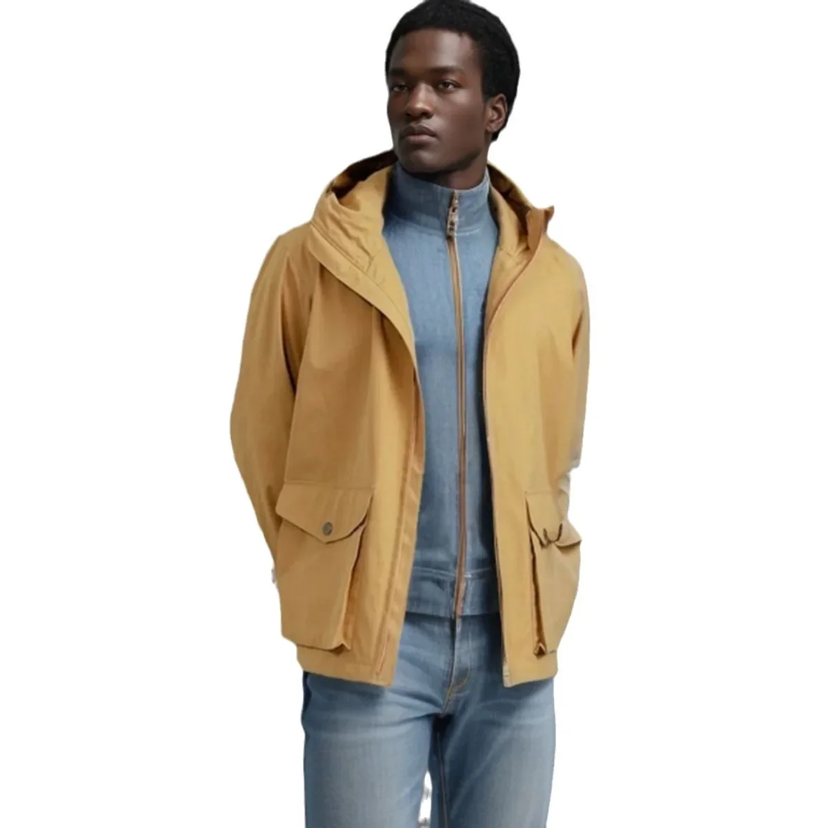 Модная элитная мужская одежда простая куртка с капюшоном повседневная свободная