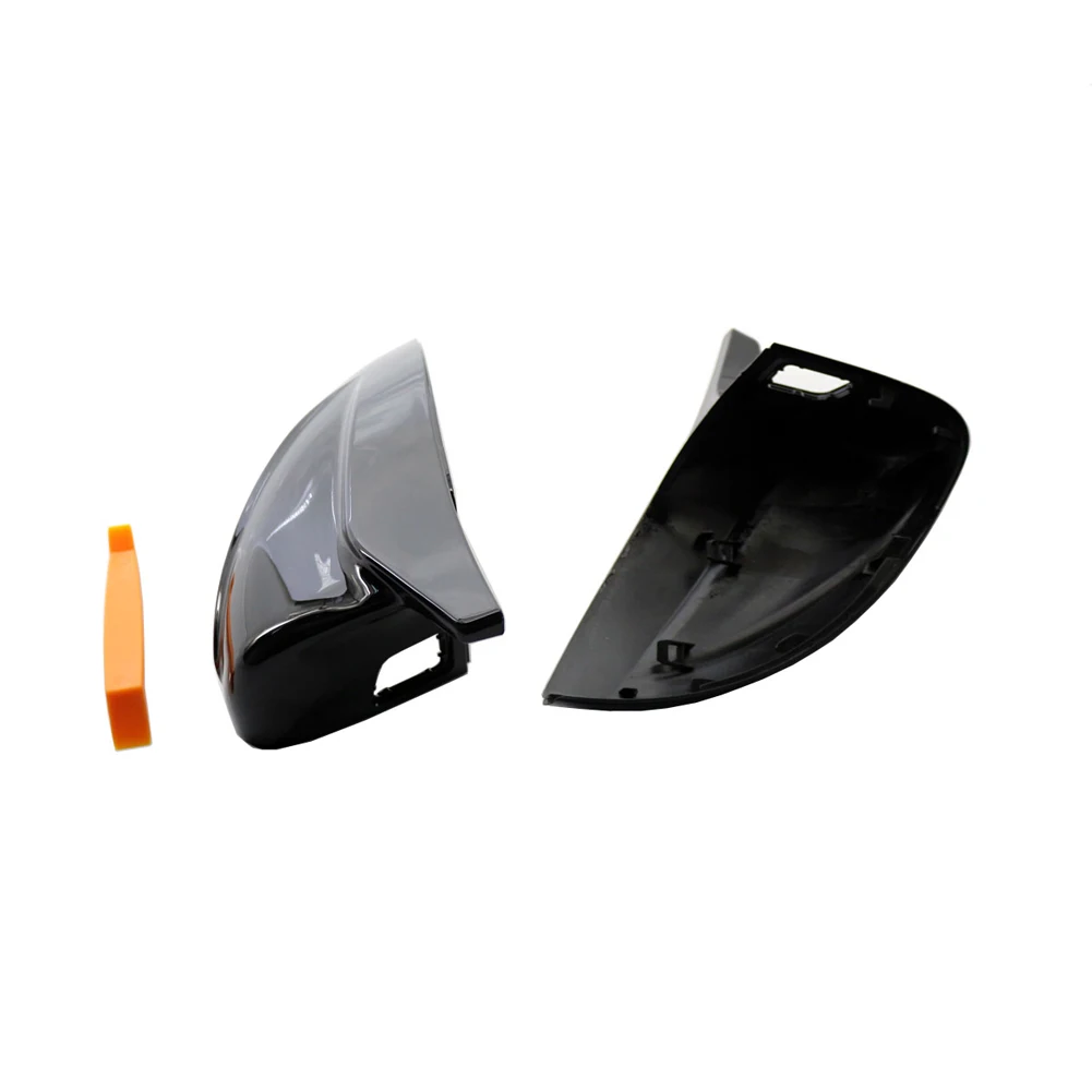 

2pcs Car Side Wing Rearview Mirror Cover Case Cap Gloss Black Left Side Fit For A3 S3 RS3 14-19 Rear View Mirror Protector Cover
