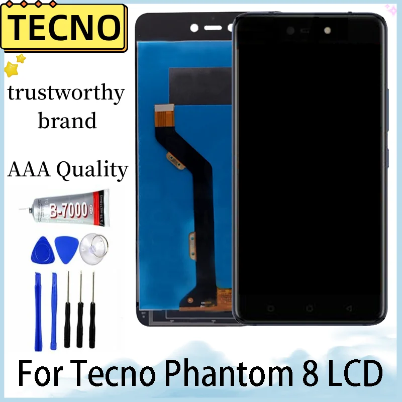 Для Tecno Phantom8 ЖК-дисплей с сенсорным экраном Phantom 8 AX8 ЖК-экран дигитайзер полная сборка Замена