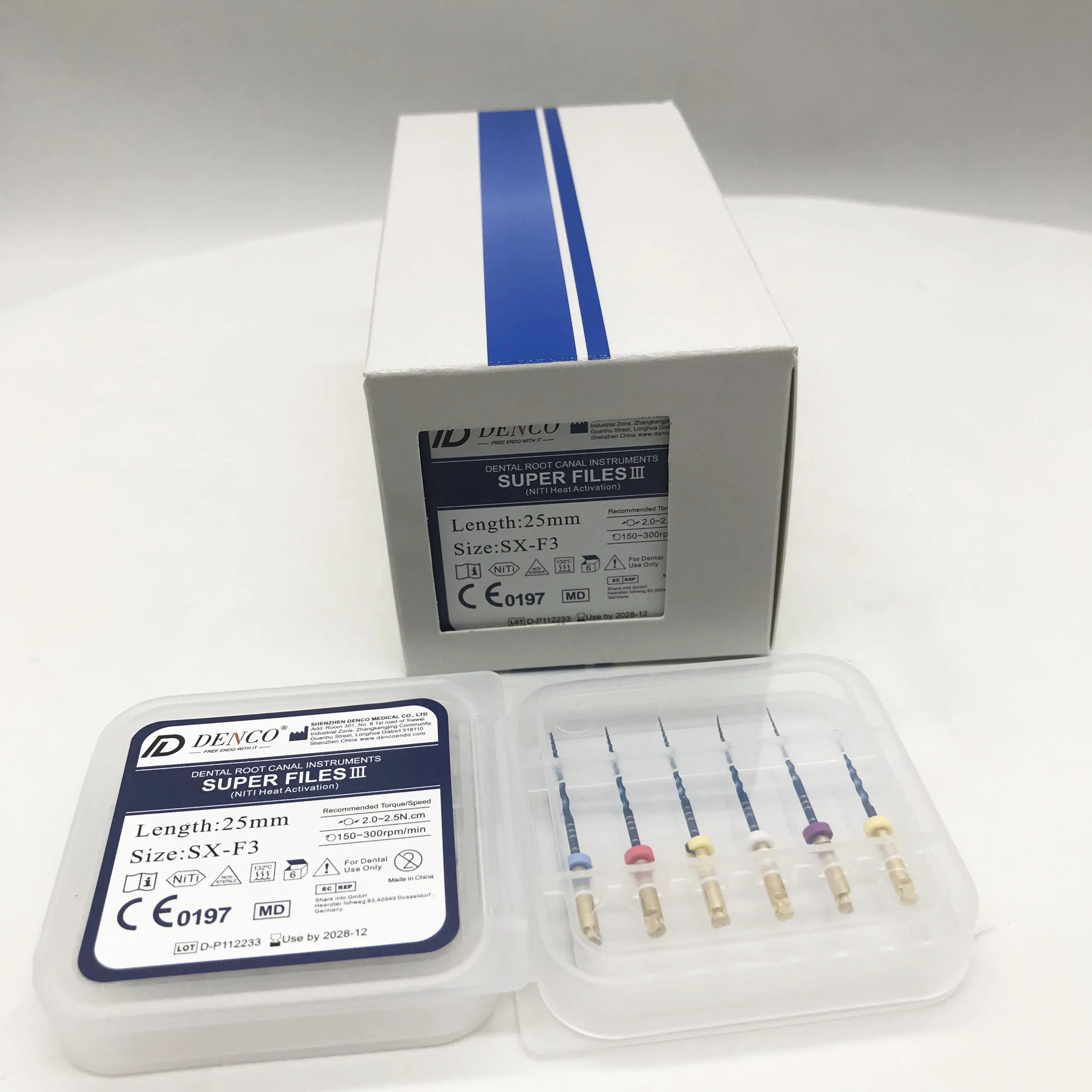 Стоматологический файл корневых каналов Denco Super Files III Niti термоактивация синий