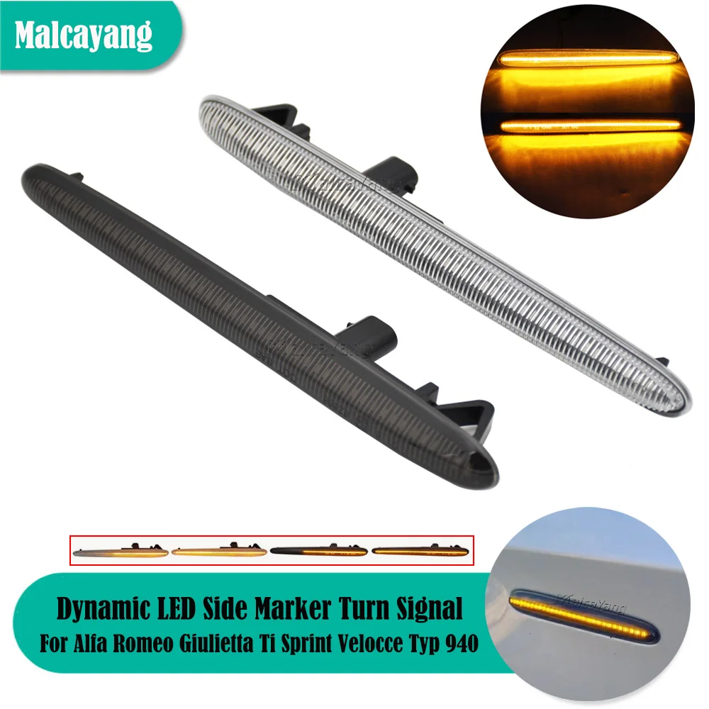 

2pcs Dynamic LED Turn Signal Light Side Marker Blinker Indicator For Alfa Romeo Giulietta 940 Sprint Veloce Car Accessories