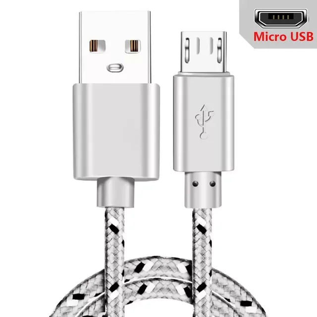 

USB Cable Data Sync USB Charger Cable For Samsung S7 Huawei Xiaomi Android Nylon Braided Mobile Phone Cables Fast Charging