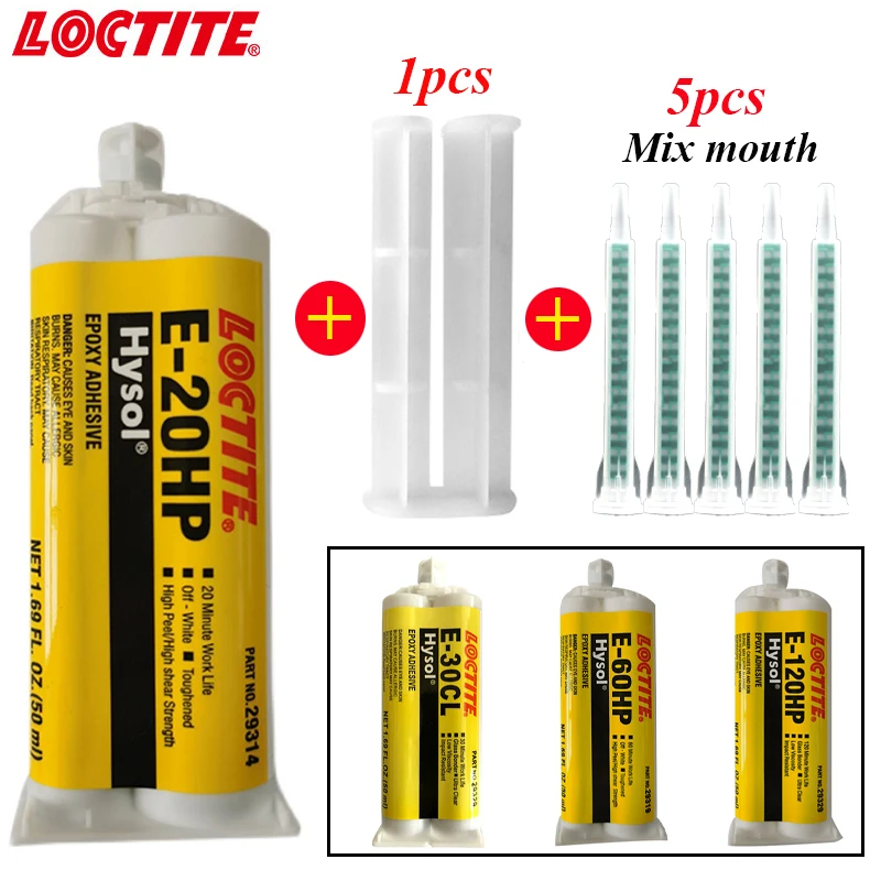 50ml Loctite E-20HP E-120HP Epoxy Resin E-60HP E-30CL AB Glue High Temperature Resistance High Viscosity Waterproof Adhesive