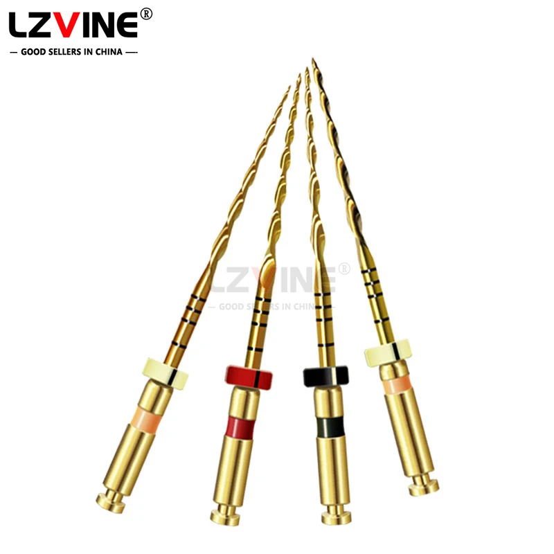 6 шт./кор. NITI стоматологические возвратно-поступательные золотые тепловые файлы 25