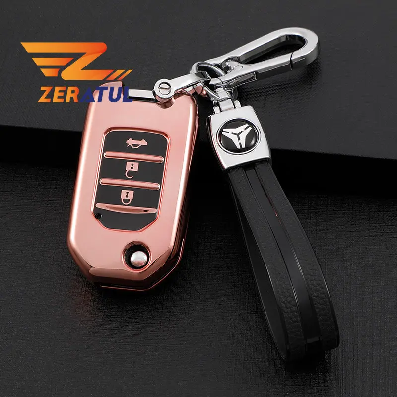 

2/3 кнопочный автомобильный ТПУ складной чехол для ключа для Honda Accord Civic CR-V HR-V HRV Crider Jade Odyssey чехол оболочка держатель брелок