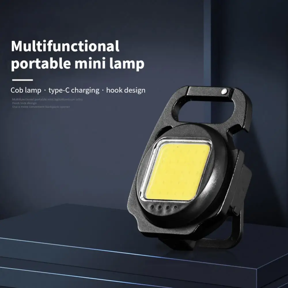 

Hiking Typc Charging Bottle Opener Mini Outdoor Flashlight Amping Lantern Key Chain Lamp Waterproof Work Light Portable