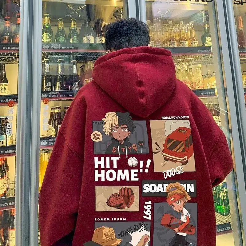 

Толстовка мужская с капюшоном и капюшоном, большого размера