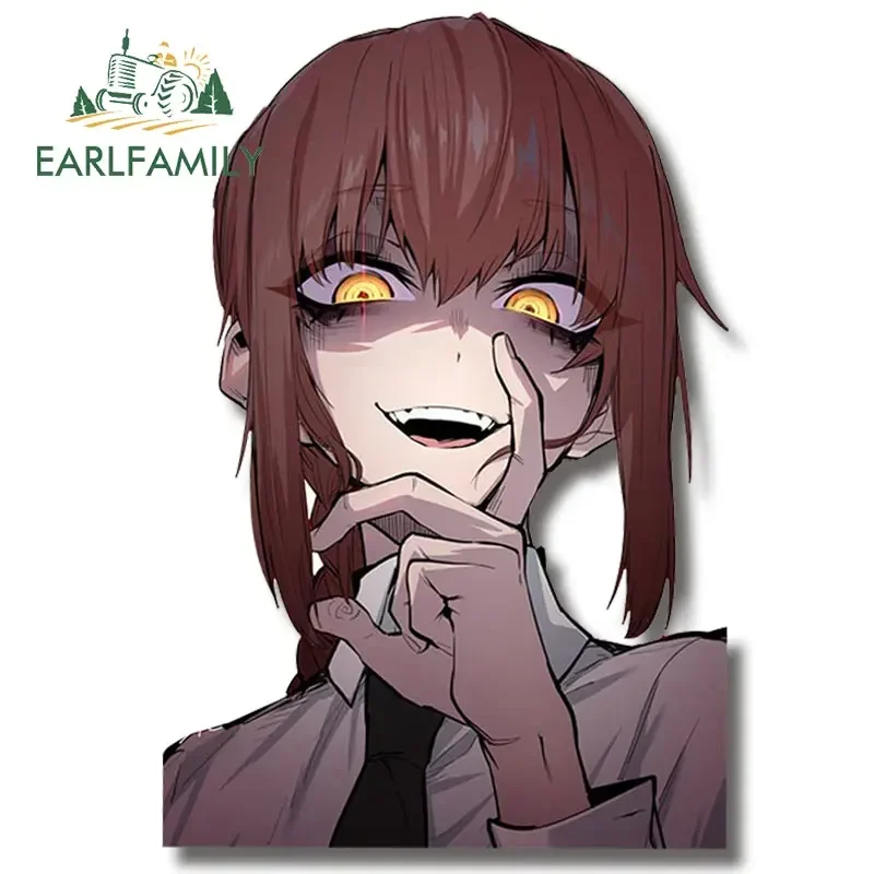 

EARLFAMILY 13 см для Makima интересные автомобильные наклейки дьявола персональные аниме граффити водонепроницаемые наклейки с фургоном