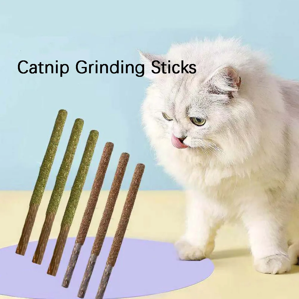 

Natural Catnip Stick Cat Cleaning Teeth Grind Toothpaste Pet Cat Snacks Chewing Sticks Silvervine Actinidia Matatabi