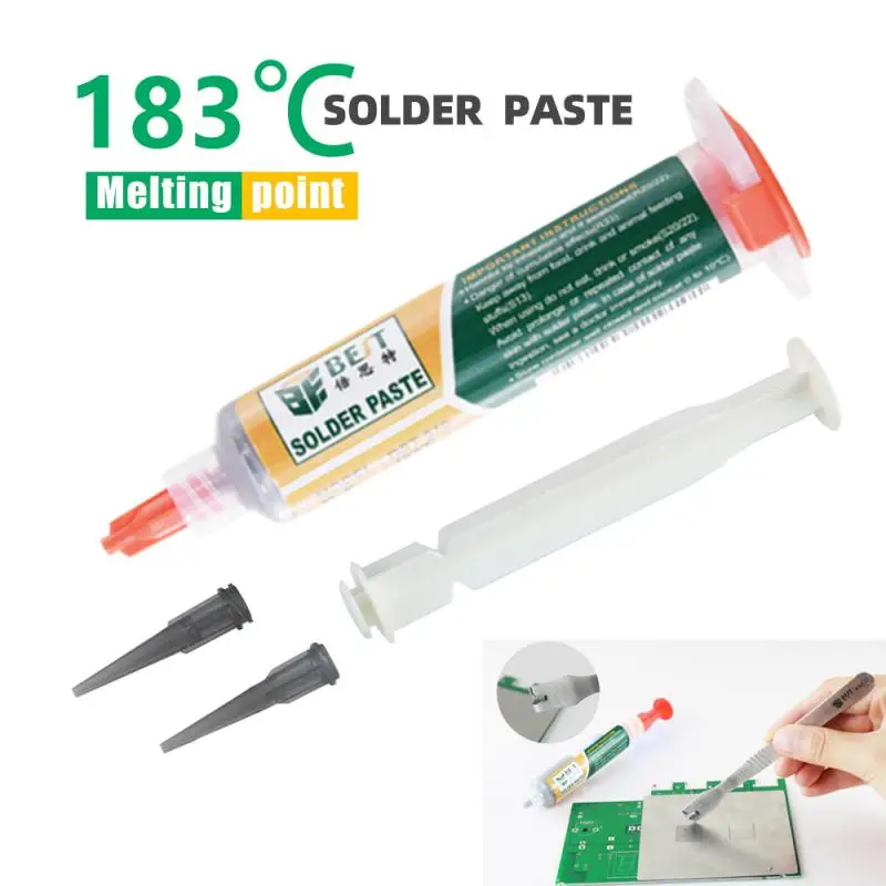 

Solder Paste Needle-tube Type Sn63/Pb37 Solder Flux Mobile Phone PCB Repair Circuit Board Repair Welding Tool Soldering Station