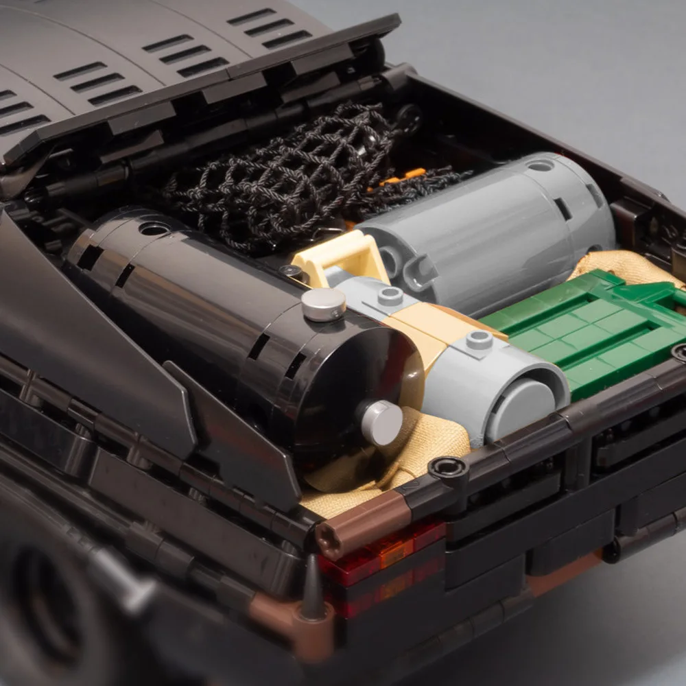 Buildmoc Black Interception Наборы строительных блоков для внедорожников Назад в будущее 1985